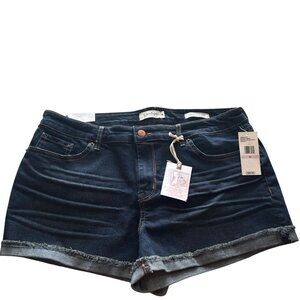Jessica Simpson Forever Rolled Short Midnight Dream Dark Denim Jean Size 32 NWTs